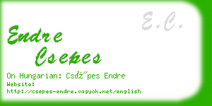 endre csepes business card